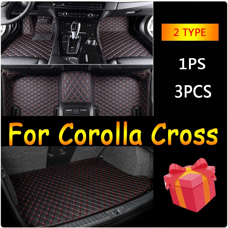 Tappetini Auto Per Toyota Corolla Cross 2022 Custom Auto Foot Pads Automobile Carpet Cover Accessori Interni