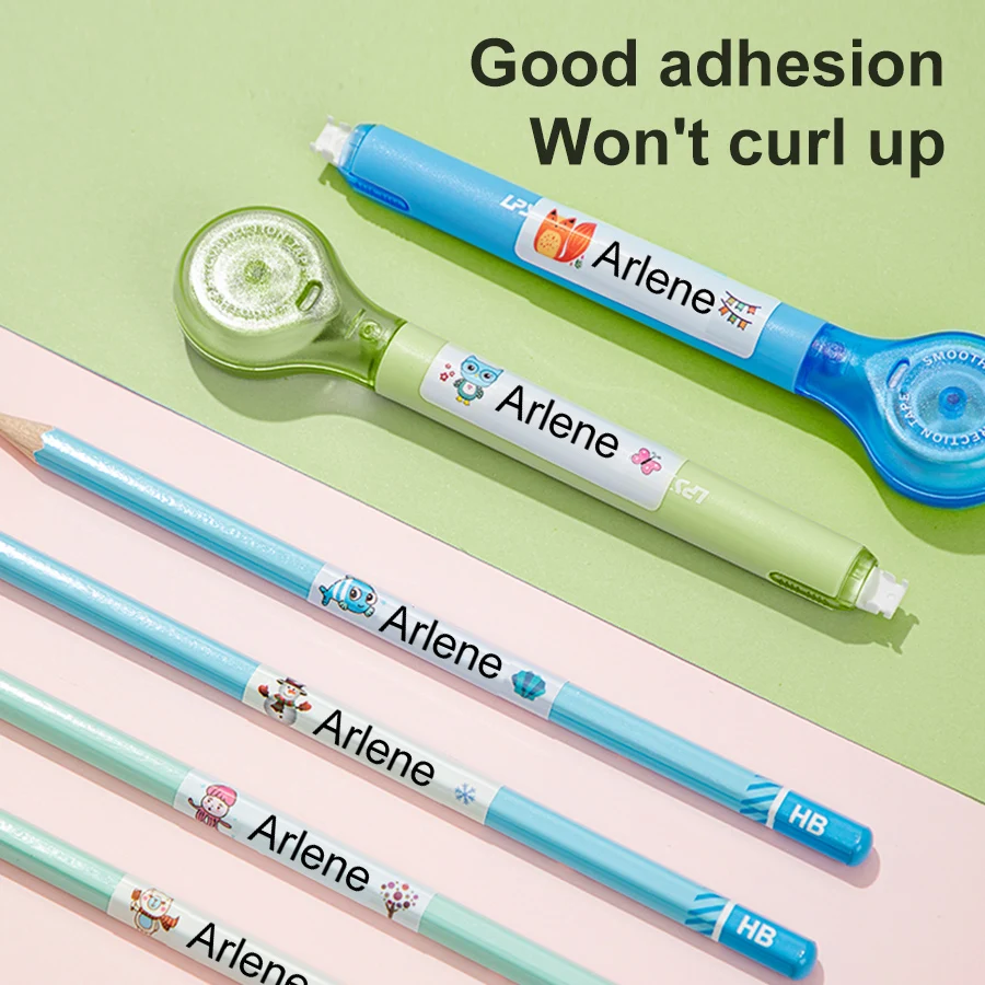 name stickers, personalized labels, waterproof office supplies labels, school stationery, water bottles, toys, large