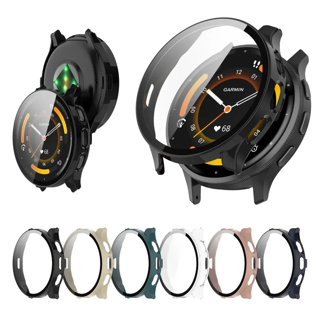 Premium Tempered Glass Protective Case for Smartwatch – Durable Hard Shell with Screen Guard