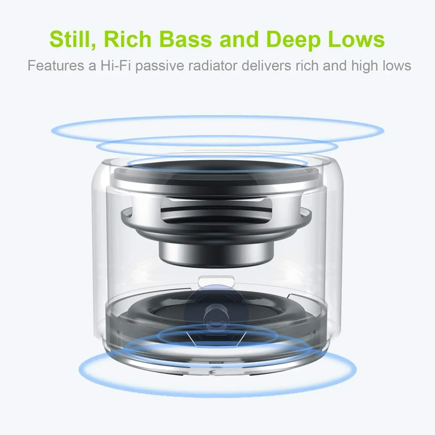 EWA Mini Bluetooth Speaker Metal Heavy Bass Outdoor 5.0 IPX7 Waterproof Portable Wireless Audio A106PRO Music Player Speakers bluetooth speaker