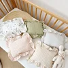 Baby Pillow with Ruffles Muslin Nordic Style Removable Washable Cotton Cushion for Baby Newborn Bedding Pillows 28*34cm 3