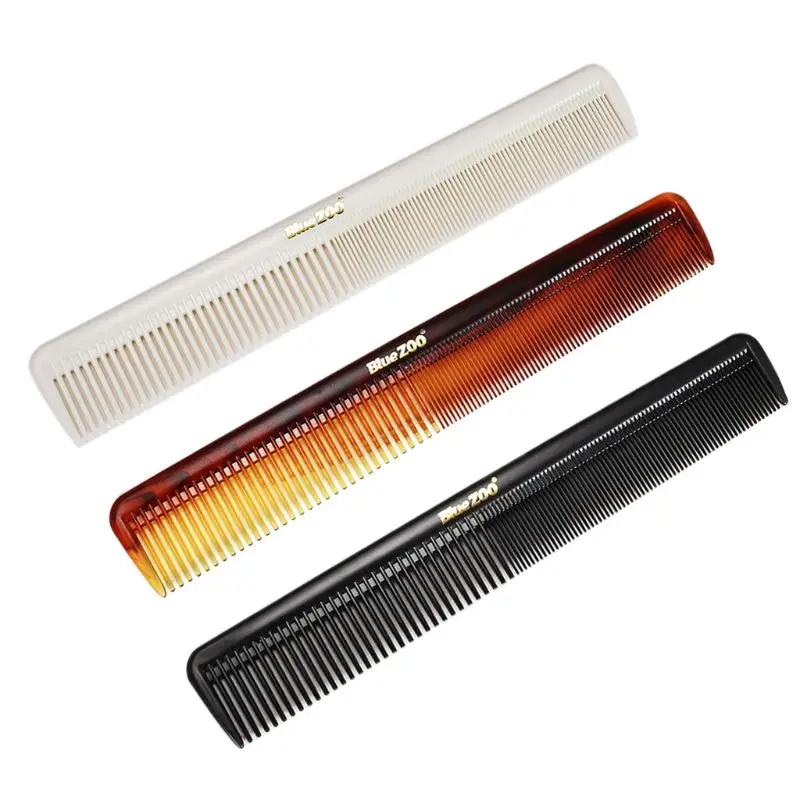 

2 In 1 Men Hair Comb Wide Coarse Fine Toothed Combination Portable Vintage Oil B