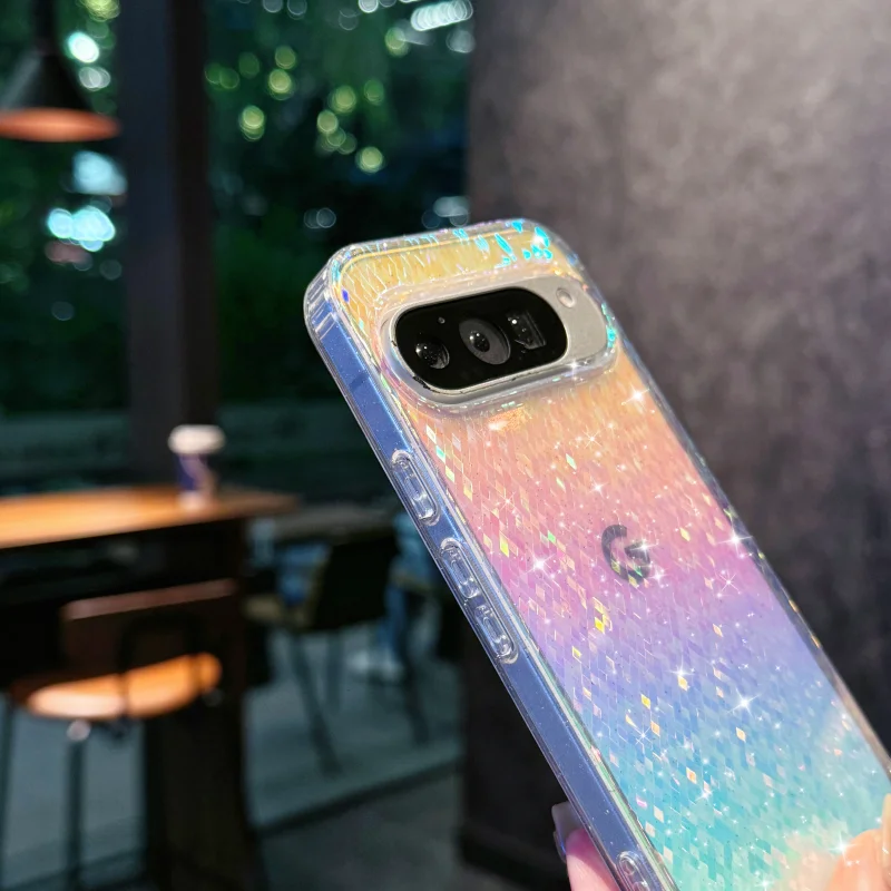 Luxury Bling Glitter Clear Candy Case - Starry Sky Transparent Shockproof Shell Cover