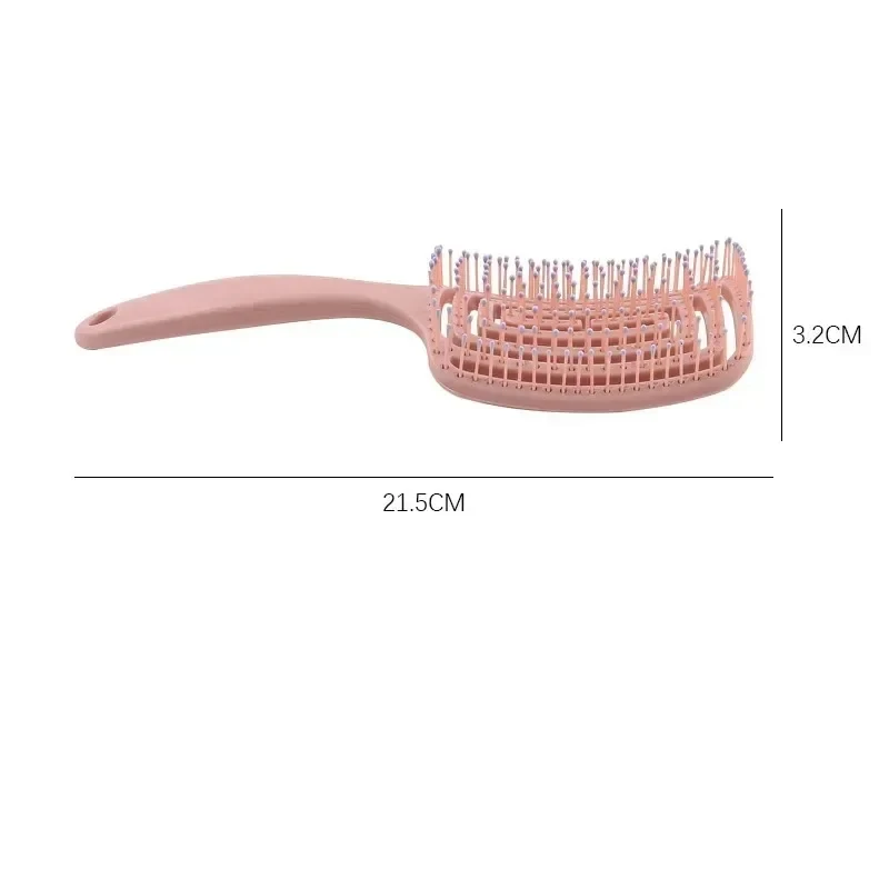 여성용 살롱 젖은 머리 브러쉬 정전기 방지 두피 각질 제거 마사지 빗 엉킴 풀기 스타일링 미용 도구 1개