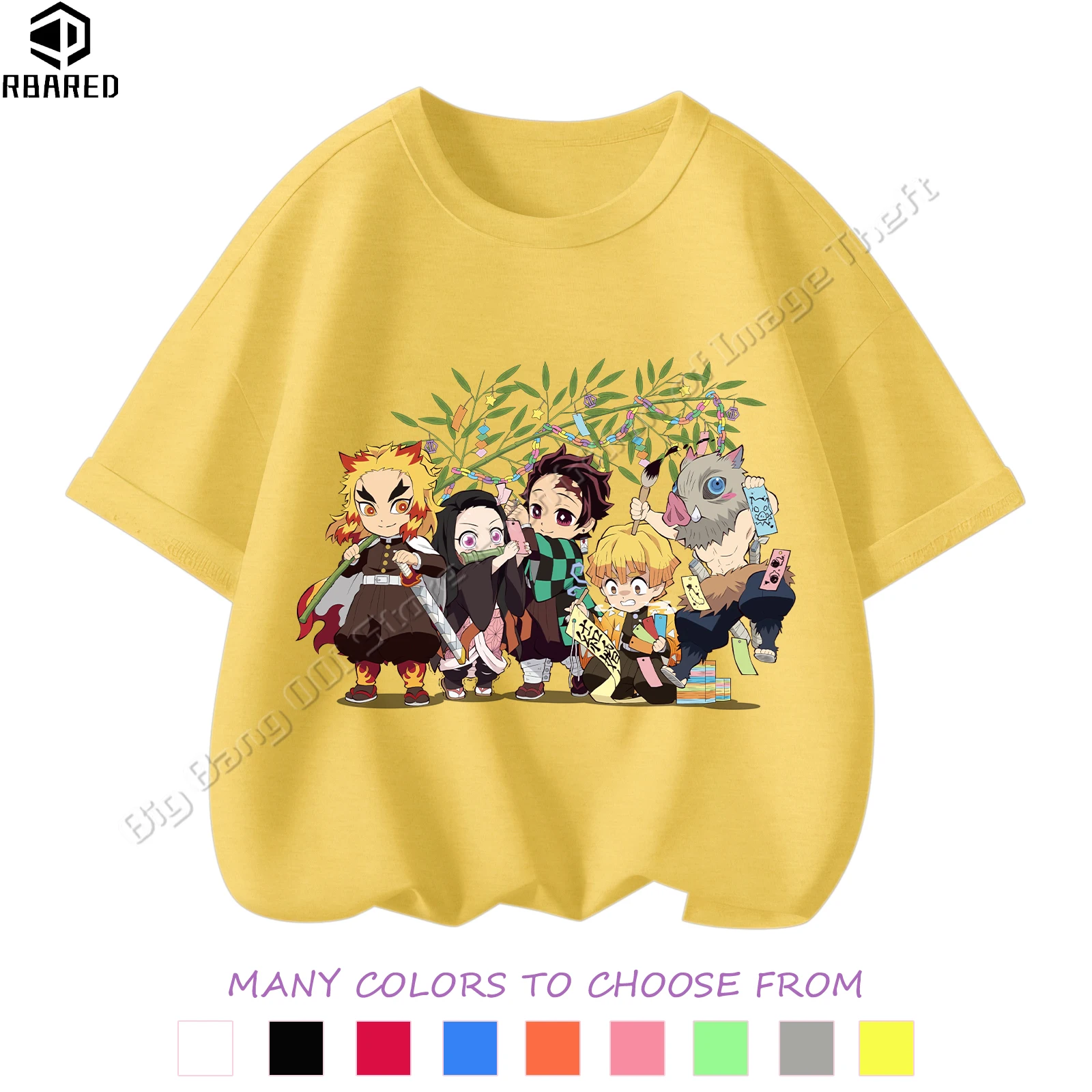 2024 2024 Kids Clothes Demon Slayer: Kimetsu No Yaiba Short Sleeve Summer Top Shirts Children's T-shirt MINISO Japanese Anime 6