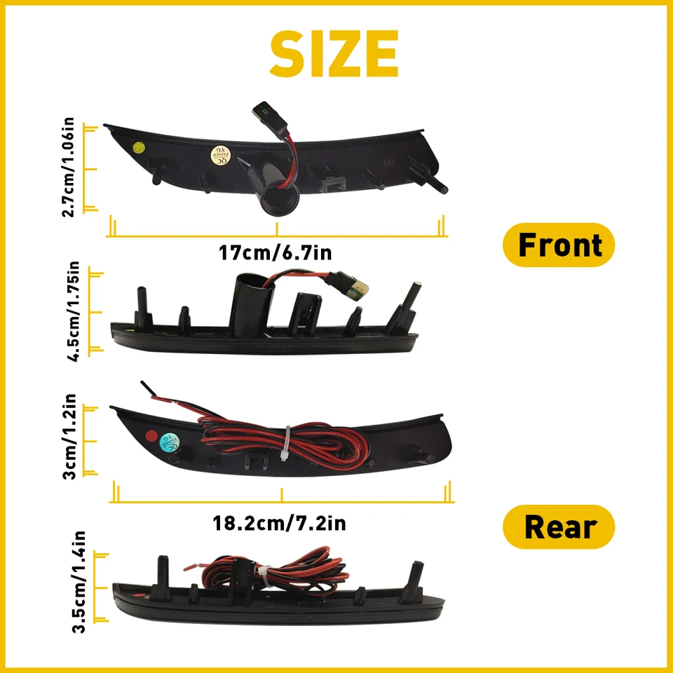 Luces LED laterales para Ford Ranger Lariat XL XLT 2019 2020 2021 2022
