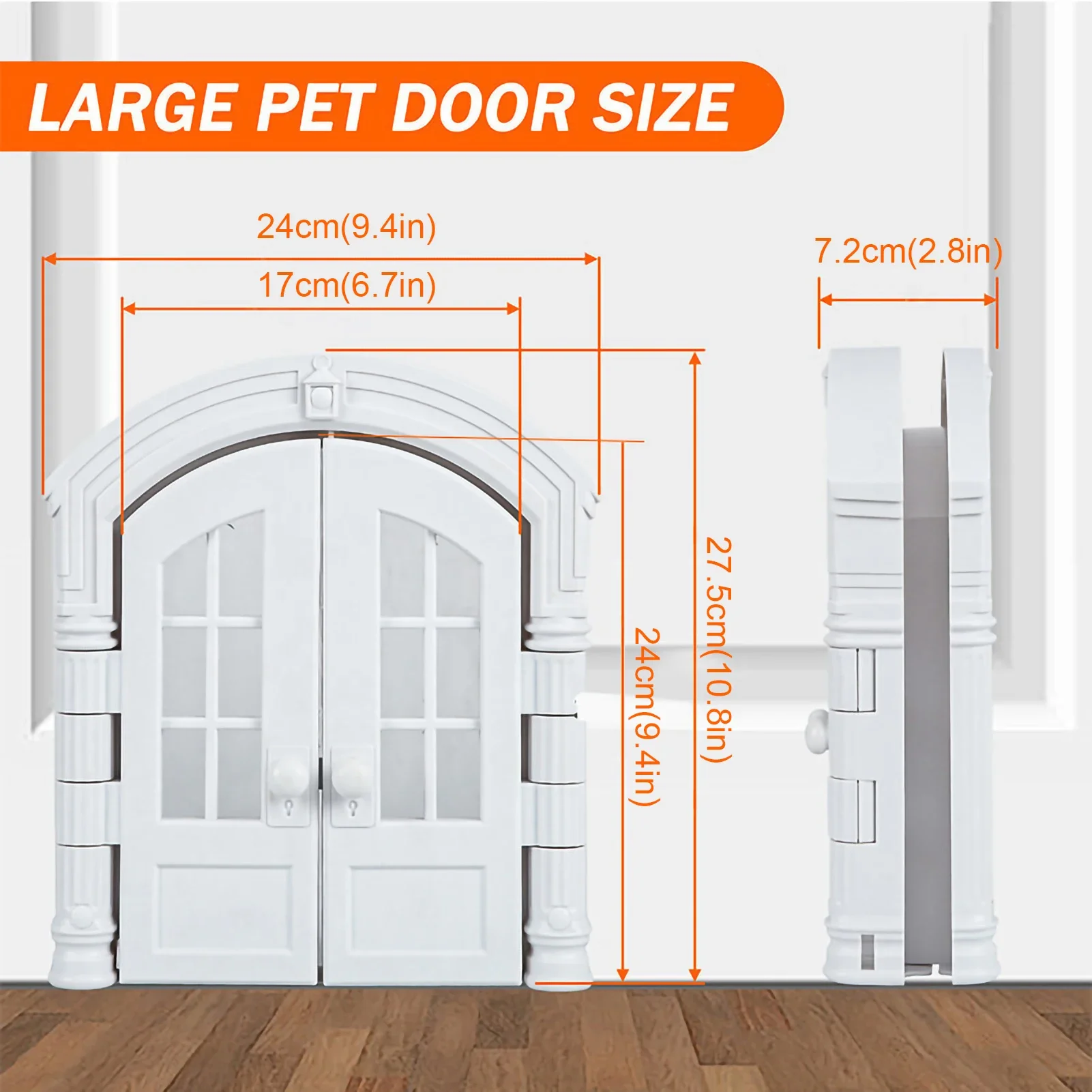French Cat Door, Interior Exterior Pet Cat Dog Flap Door, Entry Fence No Flap Door Stopper Pet Kennel Hole House Supplies