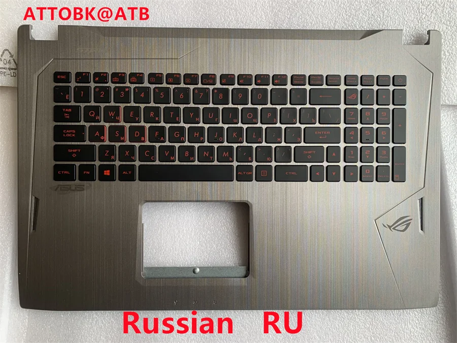 Russo Espanhol Inglês Teclado do Portátil para Asus Gl702vm Gl702vt Gl702vs Gl702vk Gl702vy Gl702zc Gl702mk Backlight Novo