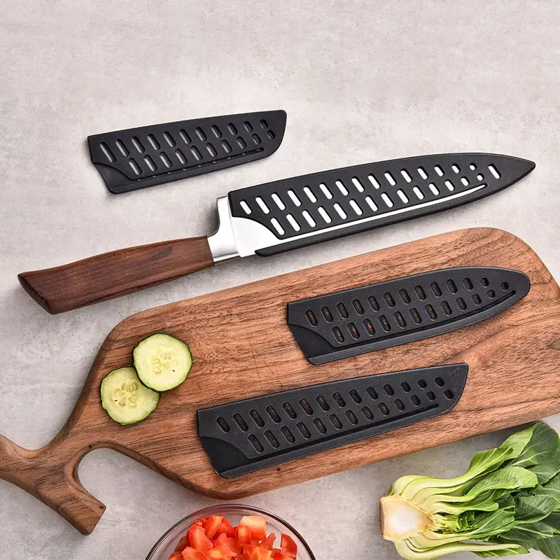 Kitchen Knife Sheath Black Plastic Knife Covers Blade Protector Cover Edge Guards Case Kitchen Accessories knife sheath
