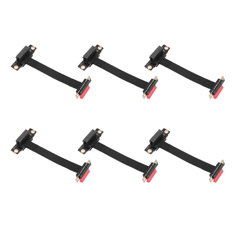 

6X PCIE X1 Riser Cable Dual 90 Degree Right Angle Pcie 3.0 X1 To X1 Extension Cable 8Gbps PCI Express 1X Riser Card 10CM