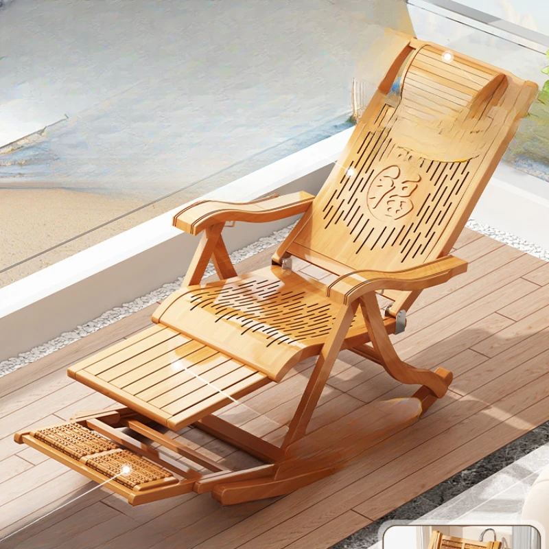 Bamboo Amazon Outdoor Recliners Corfu Deck Chair, Natural, Bamboo