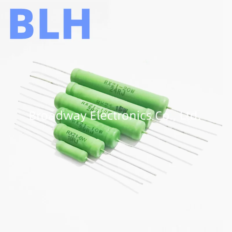 sourcing map per Reoforo assiale a filo avvolto in Alluminio Dissipatore di calore resistori di alimentazione 25W 6,5 Ohm 5pz