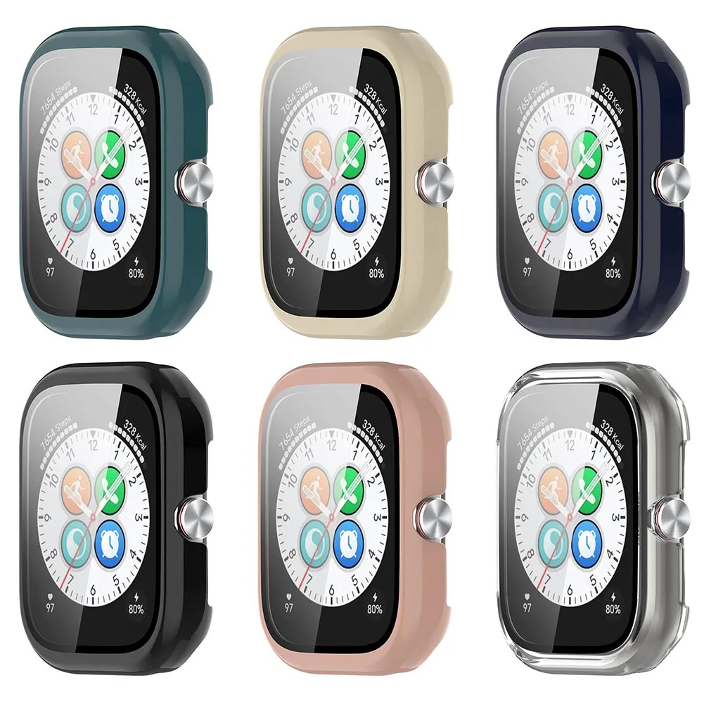 Enhanced Protective Tempered Glass Watch Case - Anti-Scratch Full Cover Bumper Shell