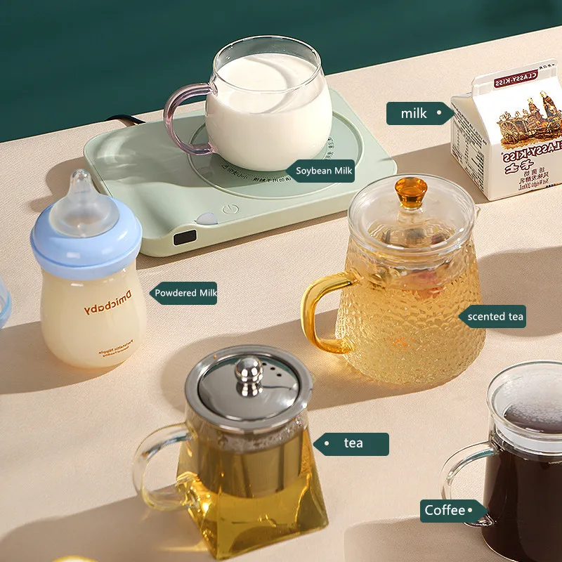 110V/220V Cup Warmer 3 Gear Coffee Mug Warmer Heating Coaster Smart Thermostatic Hot Plate Milk Tea Water Heating Pad Heater 4