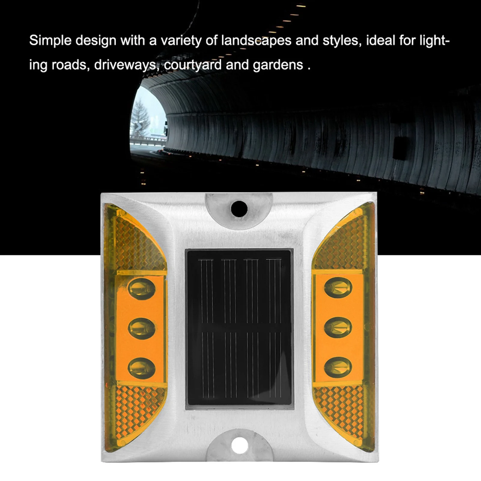 Solar Ground Lights LED Solar Power Ground Marker Lights Waterproof Outdoor Driveway Road Highway Spike Lamp
