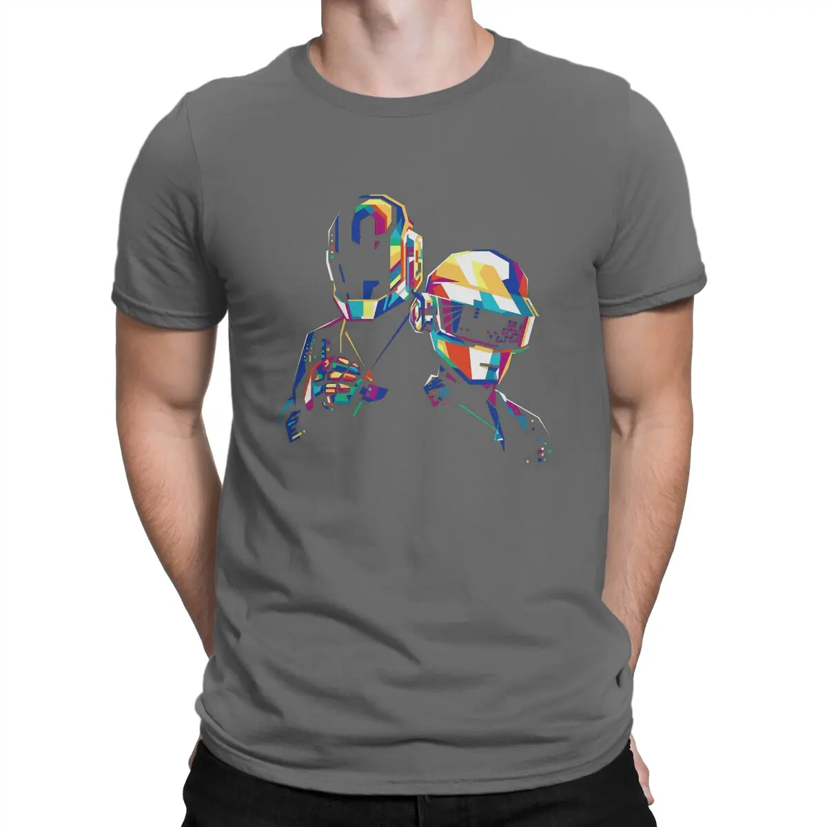 thumbnail image 1 of Camiseta colorida de Manuel de Homem Christo para hombre, banda de producción electrónica, cuello redondo, camiseta de algodón, 1 of 7