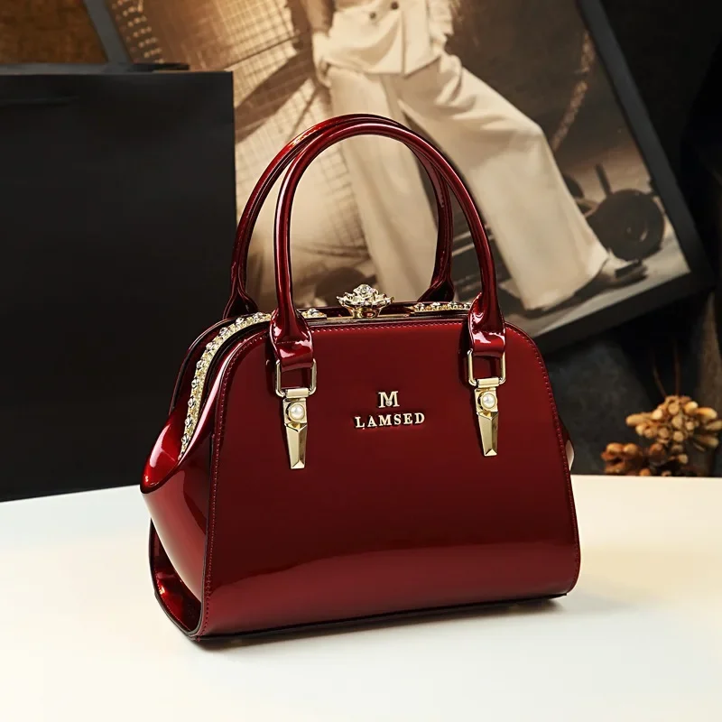 

Genuine leather handbag for women, fashionable new style for middle-aged mothers, versatile single shoulder crossbody bag