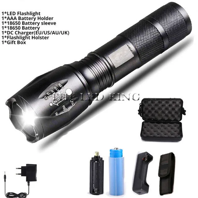 Flashlights XML-T6 V6 LED Flashlight Tactical Flashlight Rechargeable Flashlight Waterproof Torch Use 18650 Battery for Camping keyring torch Flashlights