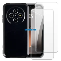Full - Body Protection Set: Soft Case + Tempered Glass Screen Protectors (2 - Pack) for Blackview Fort 2 (Black)