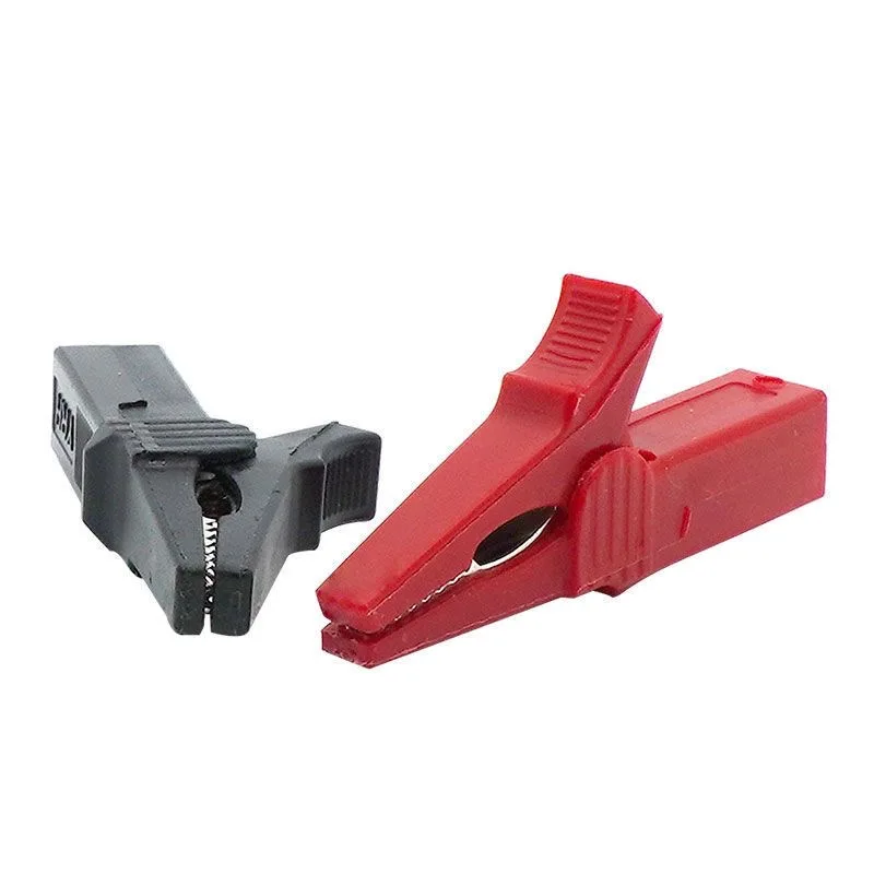 2PC Insulated Crocodile Clips Electrical Battery Connectors 5A Mini Alligator Test Clips For Stereo Application Power Terminal