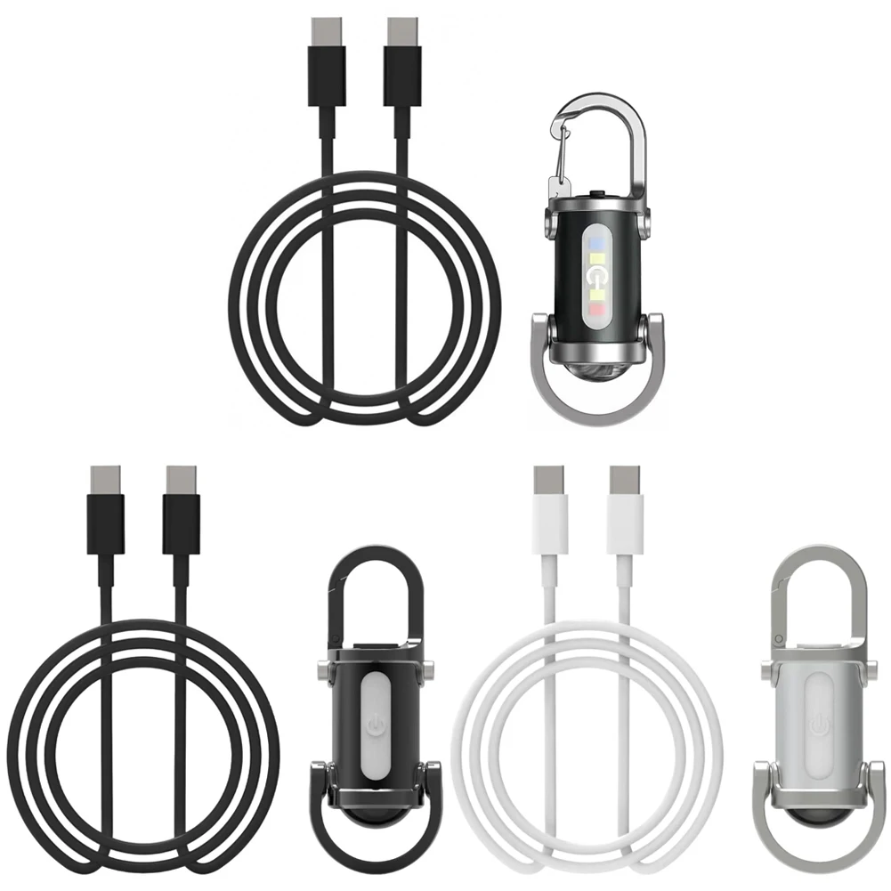 1200LM Super Bright Mini Keyring Torch LED Rechargeable Key Ring Torch for Outdoor Camping