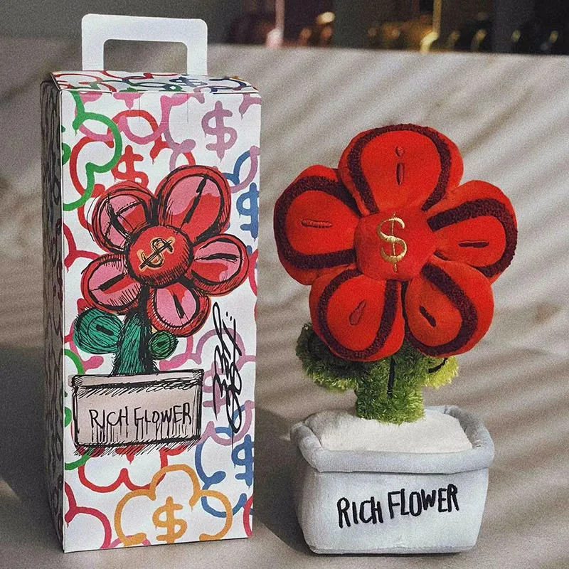 

Plush Cash Cow Opening Creative Gift Art Tide Play Birthday New Year Articular Mobility Gift Money Spend Red Ornaments Hand Do