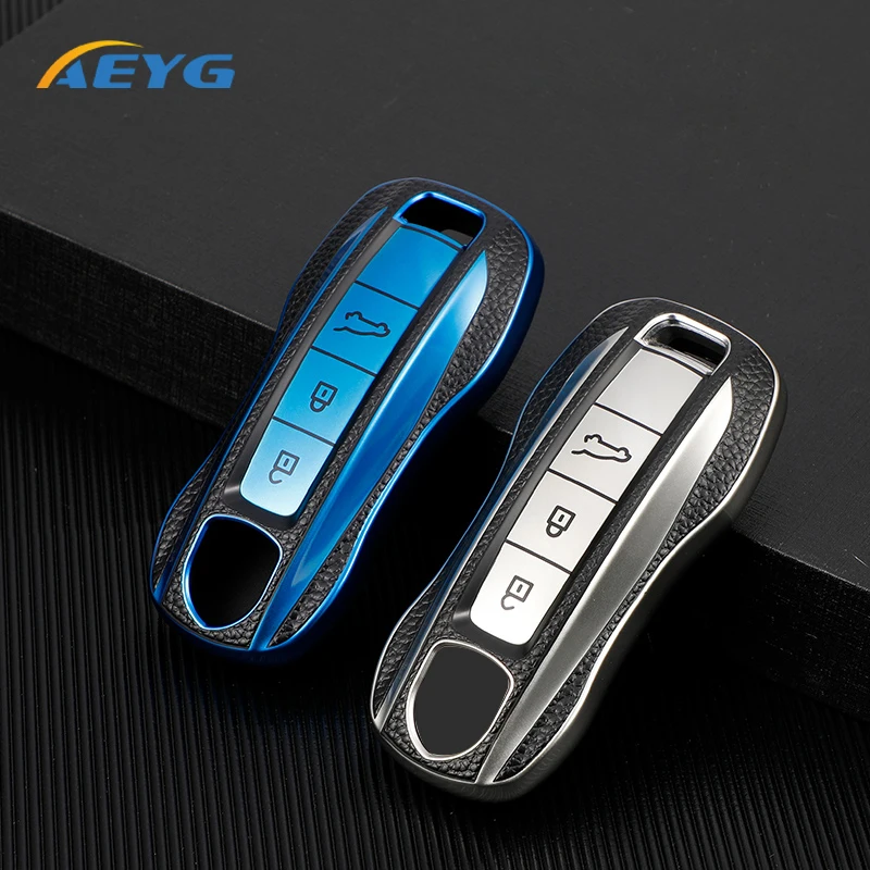 

TPU Car Remote Key Case Cover Shell Fob For Porsche Panamera Carman Macann Bobst Cayenne 911 970 981 991 996 92A Taycan Keychain