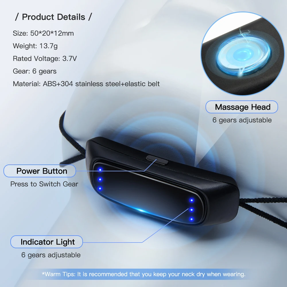 Anti-Snoring Device Smart Throat Pulse Electric Sleep Snore Prevention Gadget Smart Snore Stopper Relaxation Treatment