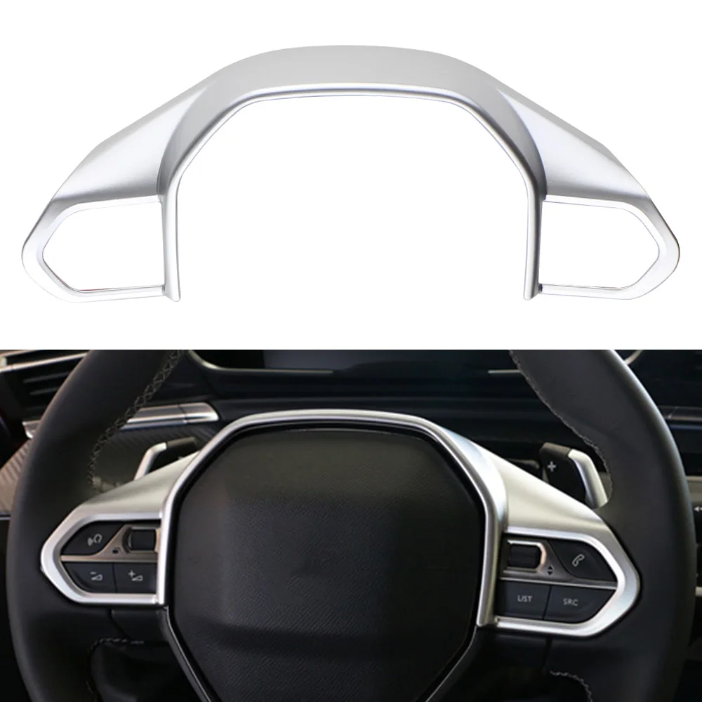 For Peugeot 3008 4008 5008 GT 2017 -2023 3008GT 5008GT Car Steering Wheel Button Panel Trim Cover Accessories — view 3