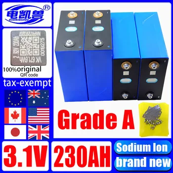 10-18 Pezzi Nuove Batterie agli Ioni di Sodio 3.1V 230Ah 2.9V 20C Fai da Te per Inverter di Sistemi Solari Off-Grid 12V 24V 48V per Veicoli Elettrici e Camper