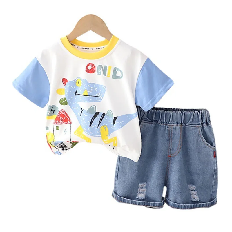 

New Summer Baby Girl Clothes Suit Children Outfits Boys Cartoon T-Shirt Shorts 2Pcs/Sets Toddler Casual Costume Kids Tracksuits