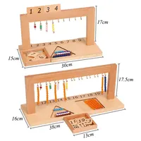 Montessori Mathematics Material Pearls Learning Toys Beaded Symbols Trays Decimal Educational Counting Math Toys for Preschool 2
