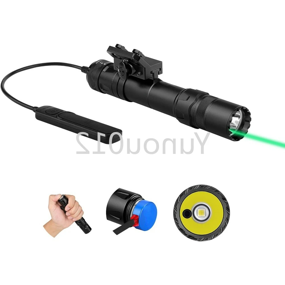 

Tactical Flashlight 1500 Lumens MLOK Mount Rechargeable