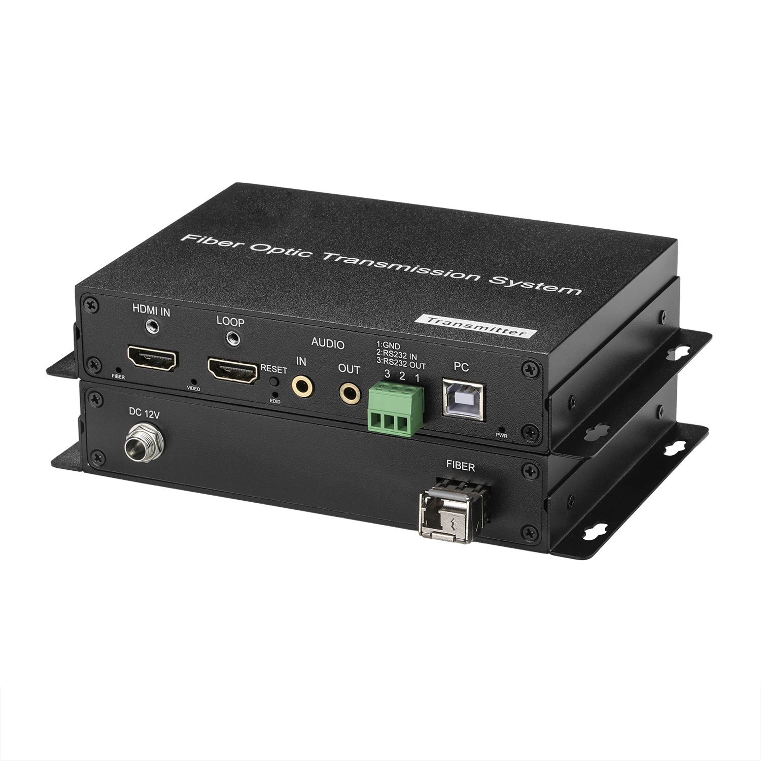 1 channel 4K60Hz HDMI video with local loop out 4K60Hz HDMI Fiber Optic Converter