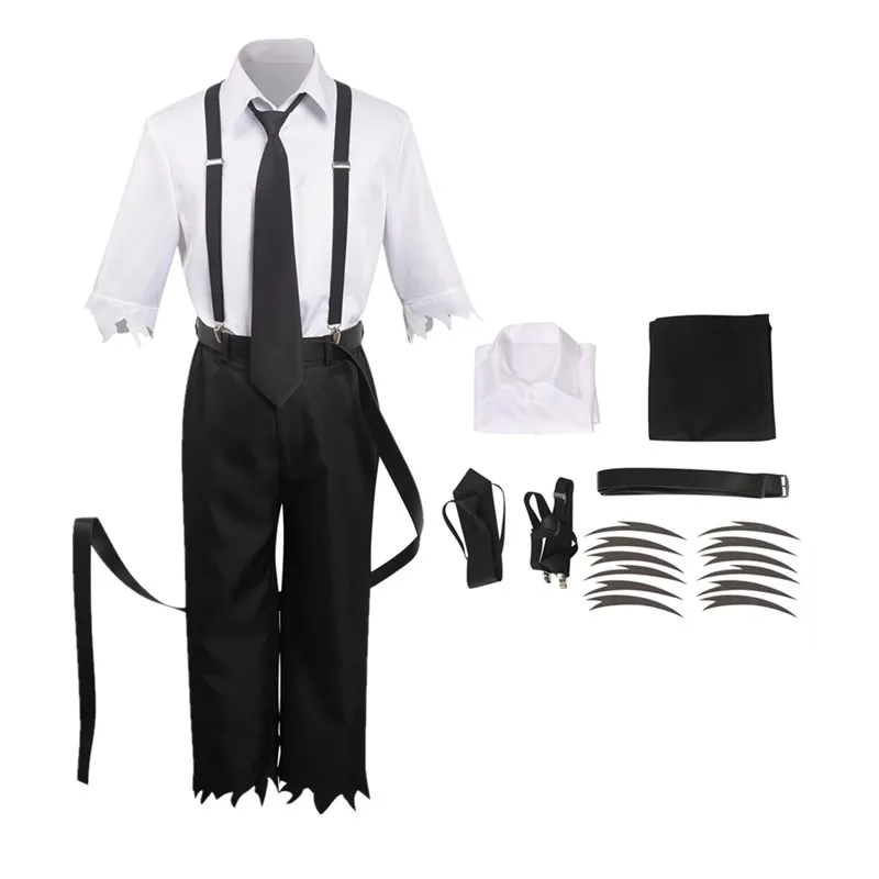 

Anime Bungo Stray Dogs Nakajima Atsushi Cosplay Costume Men Shirt Pants Belt Outfits Halloween Carnival Party Suit