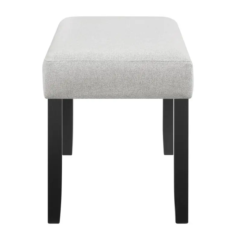 6-Piece White Marble Dining Set with Bench 6