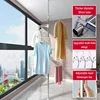 Household Flooring drying rack indoor telescopic pole drying rack Balcony Window Retractable drying rod Fixed Hanging Coat Racks 2