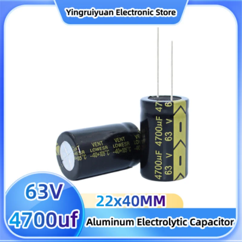 

Алюминиевый электролитический конденсатор 63V470 0Uf, усилитель звука, блок питания 22X40, 2 шт.