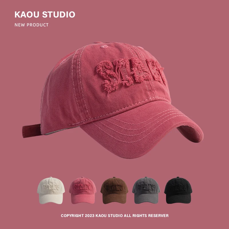 

Hat Female Letter Patch All-Matching Spring and Summer Sun-Proof Peaked Cap Couple Parent-Child Curved Brim Baseball Cap