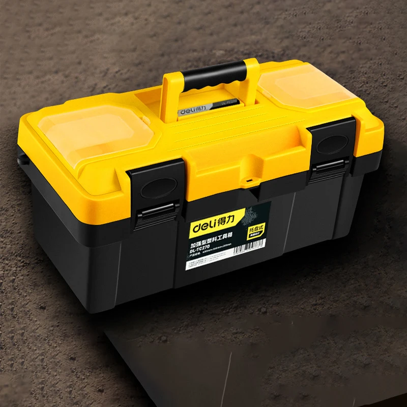 

Organizer Plastic Tool Box Storage Case Black Hard Empty Carrying Packaging Screwdriver