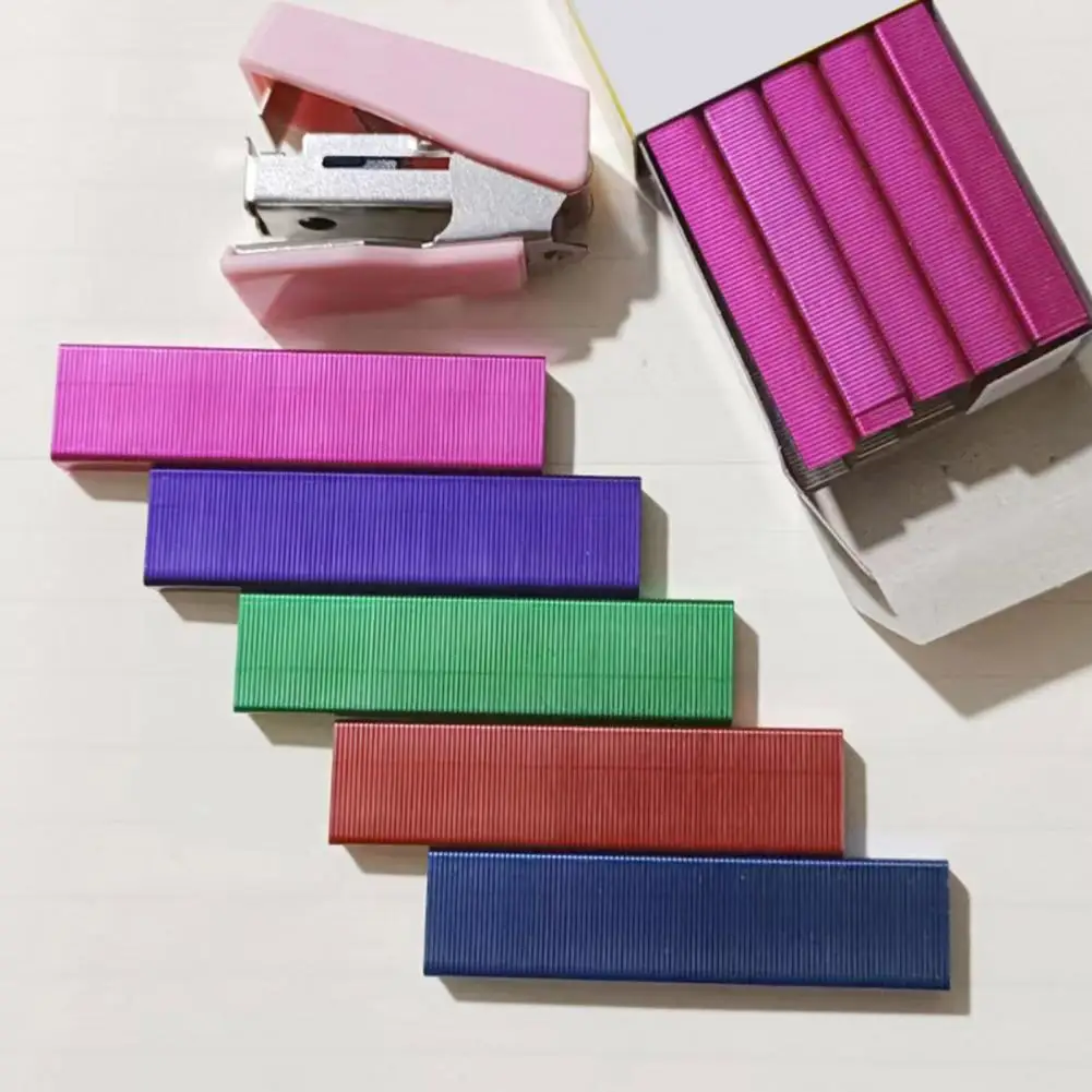 Green Colored Staple 3000 Refill for Desk Stapler 1000 Per Pack Total 3 Pack Office Staple School Bookbinding