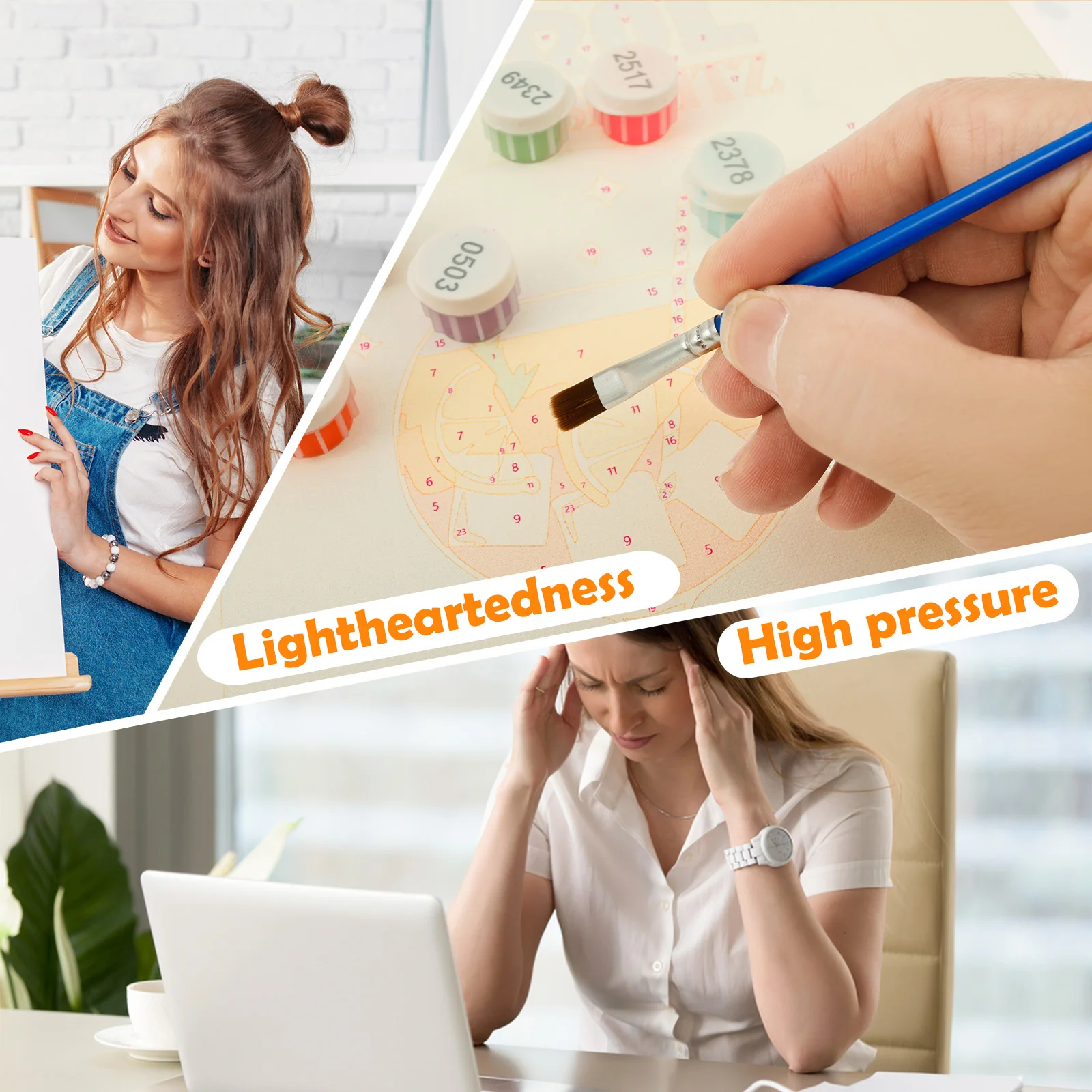 Oil Painting Set Wiht Hanger For Wall Hanging Decor Painting Brush, Acrylic Paint and Canvas Easels, Art Paint Set for Beginner