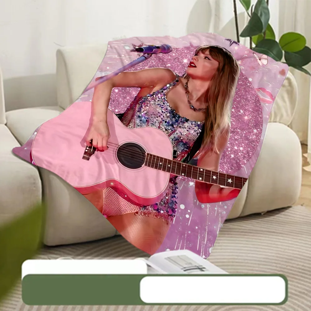 Printed Blanket Picnic Blanket Singer T-Taylors Warm Blanket Soft and Comfortable S-Swifts Home Travel Birthday Gift 2