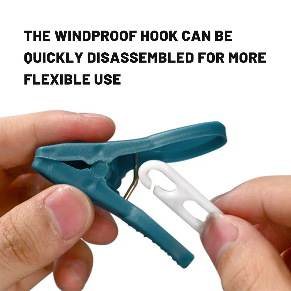 Clothespins with Hooks Windproof Clips Clothes Pegs Towel Hanging Clips Rotatable Drying Clip Hats Socks Air-dry Clips Home