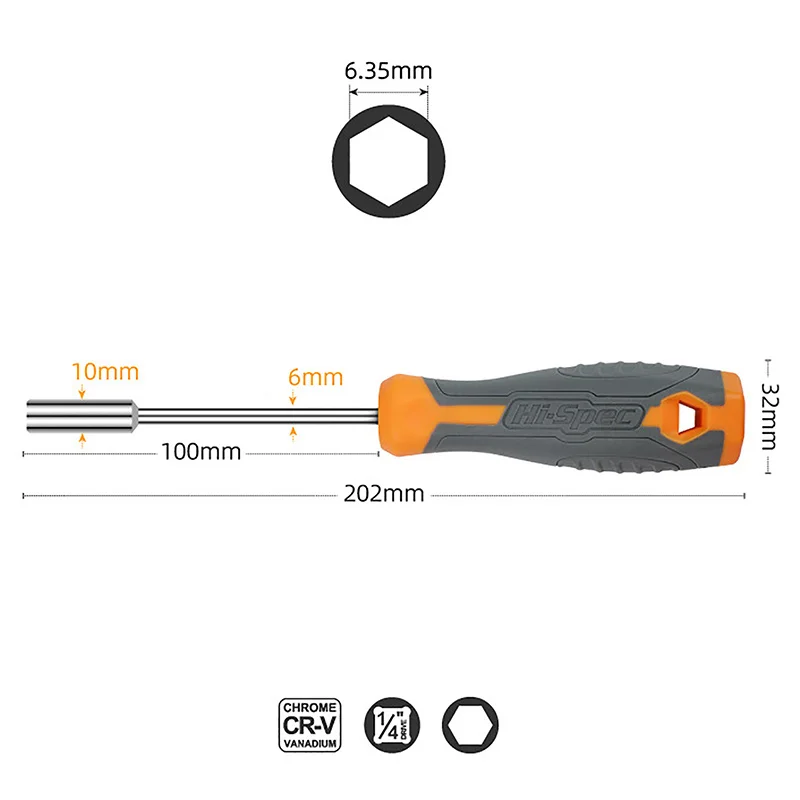 Description Picture 3 of item1/4 (6.35mm) Ratchet Screwdriver Bit Holder Handle Multifunctional Magnetic Bit Driver For Slotted Hex Torx Phillips Bit