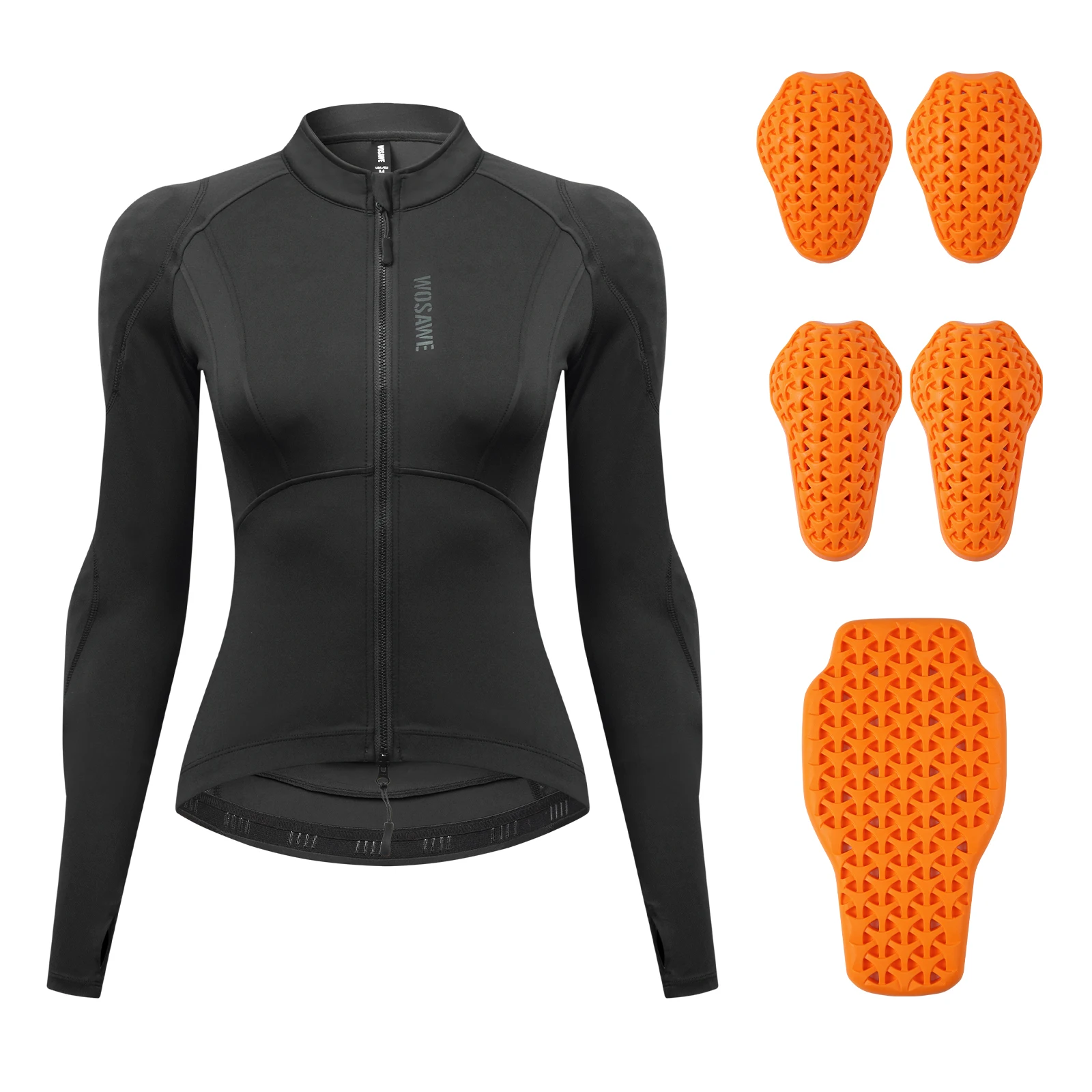 Women's Soft Armor Protective Jacket for Motorcycling and Skiing