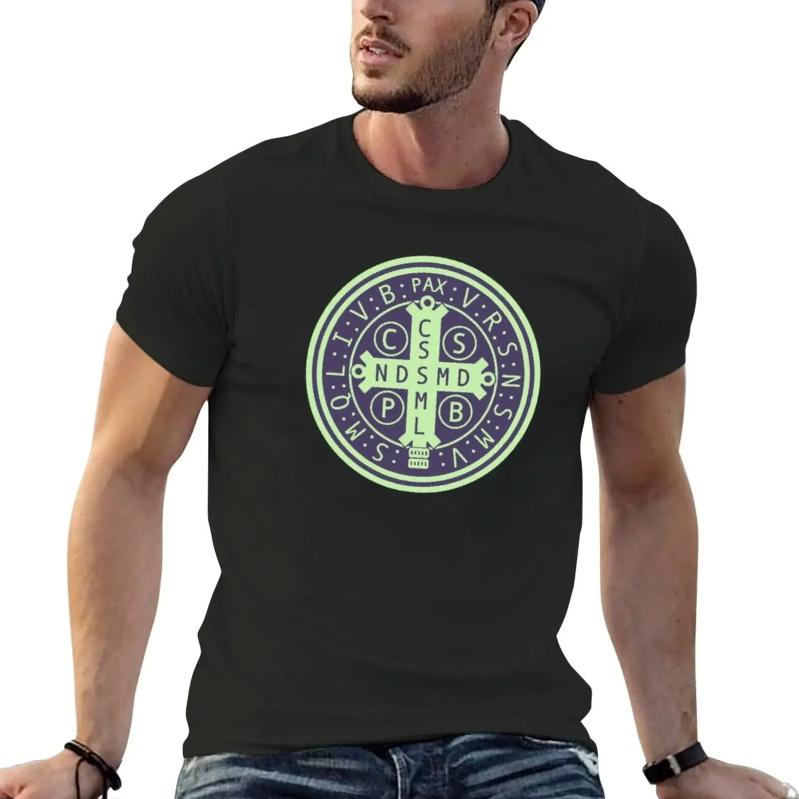 

Saint Benedict Medal T-Shirt cute clothes sweat for a boy Men's t shirts