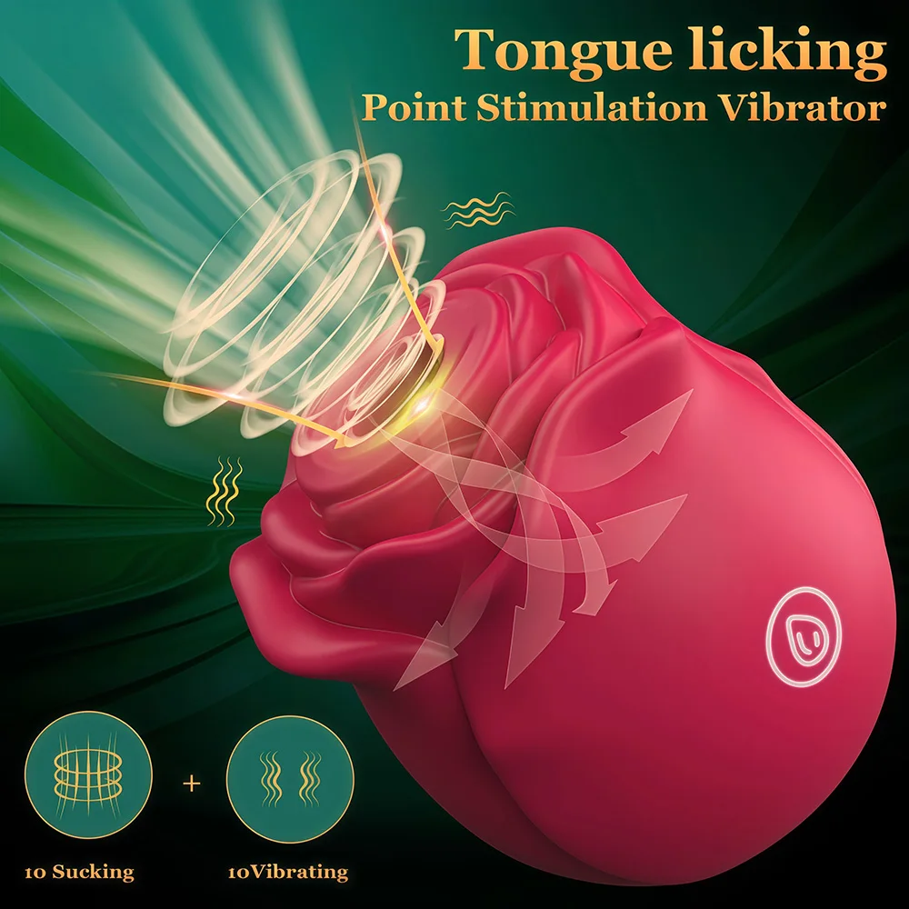 Rose Sucking Vibrator For Women Nipple Massager Clitoral Vacuum Stimulator Vibrating Female Masturbator Sex Toys For Couple_voghion.com