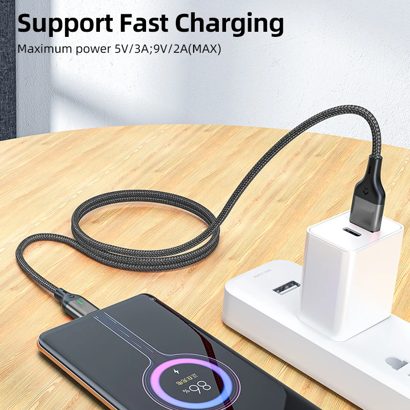 Magnetic USB Cable 3A Type C Fast Charging Cord with Quick Charge Capability