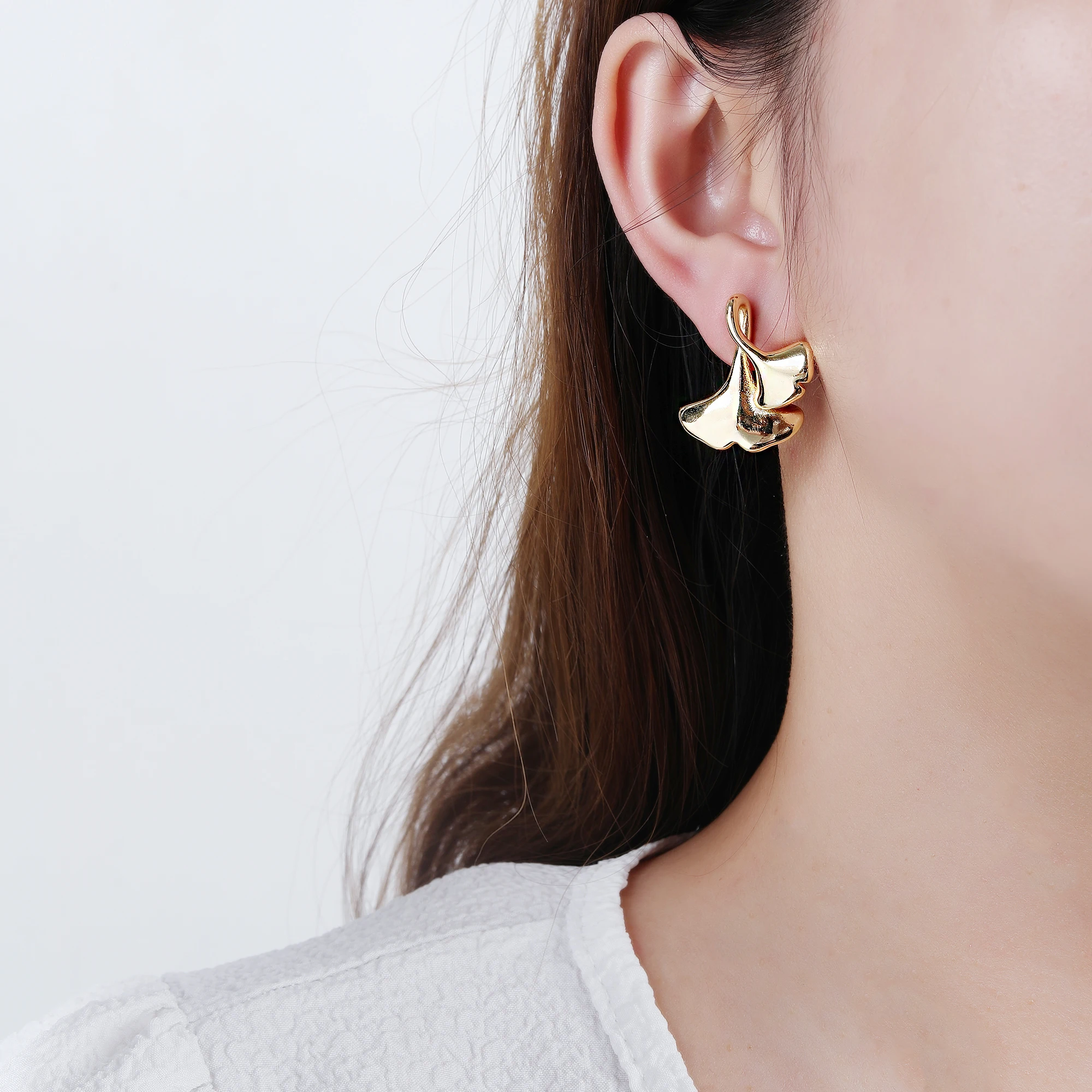 Gold earrings with pendant | 14k gold filled & vermeil | koiatelier.com –  Koi Atelier